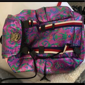 purple gucci backpack
